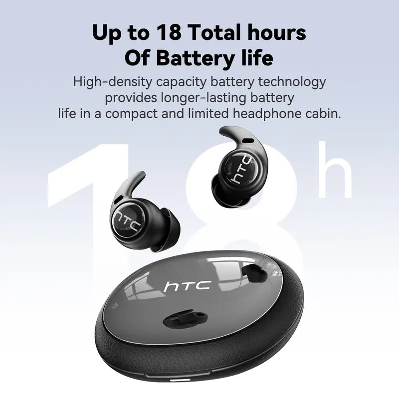 Compact Wireless Earbuds with Charging Case — Black - original gallery 5