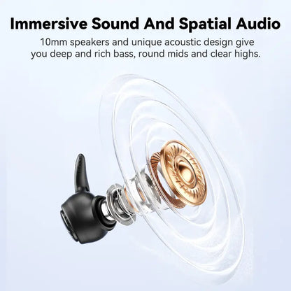 Compact Wireless Earbuds with Charging Case — Black - original gallery 7