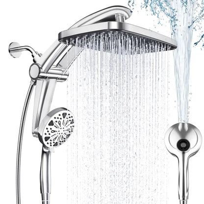 Magnetic Dual Shower Head Kit, Silver — product view