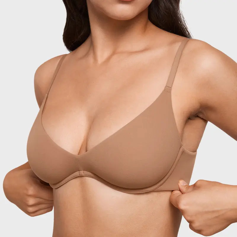 Unlined Plunge Underwire Bra - original gallery 6