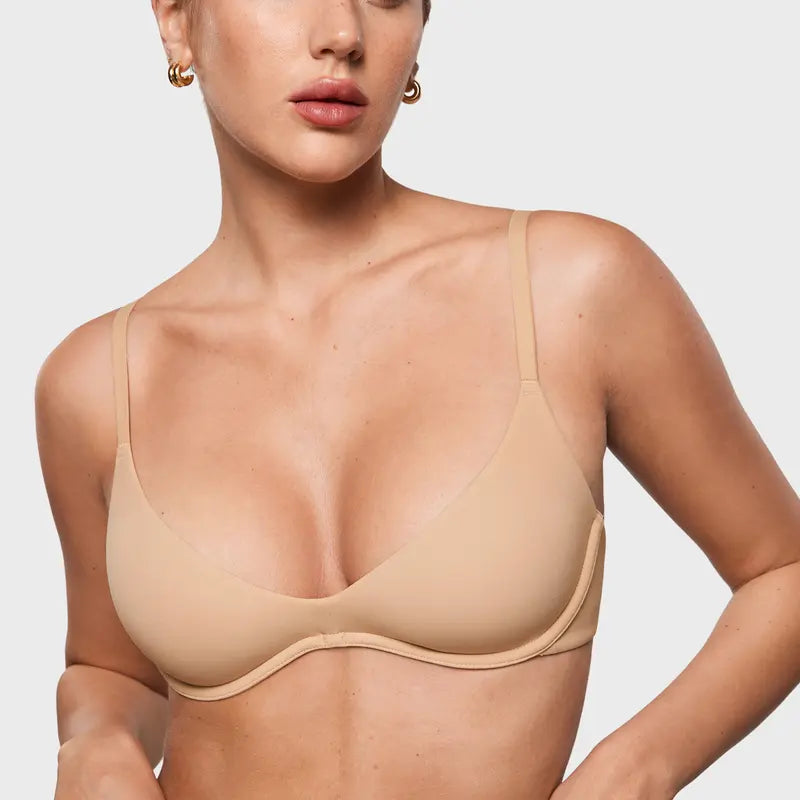 Unlined Plunge Underwire Bra - original gallery 8
