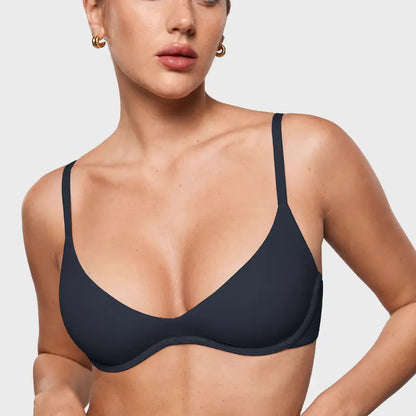 Unlined Plunge Underwire Bra - original gallery 9