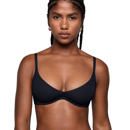 Unlined Plunge Underwire Bra - original gallery 1