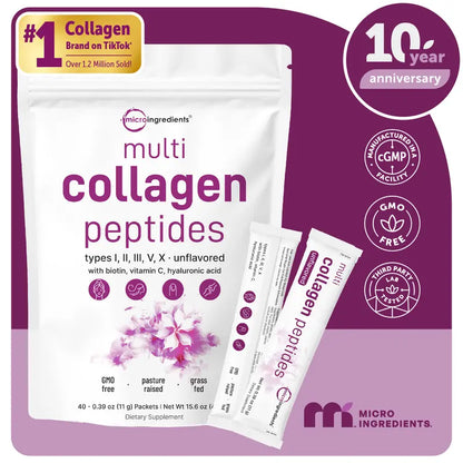 Unflavored Multi Collagen Peptides — 40 Packets - original gallery 5