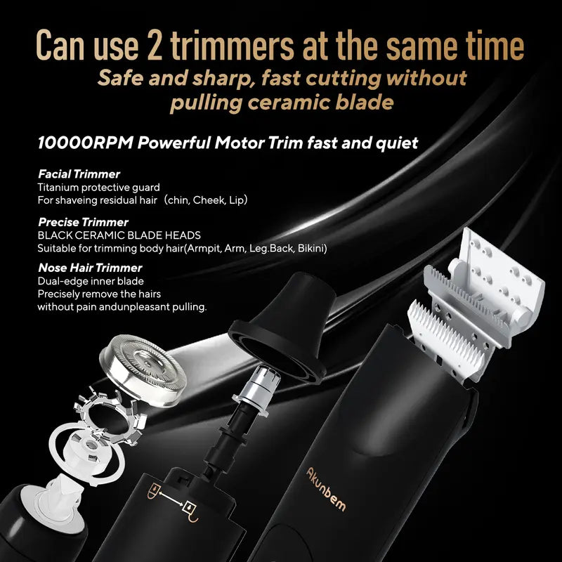 Dual-Head USB Body & Nose Hair Trimmer - original gallery 2