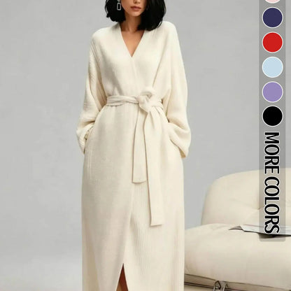 Long Double-Sided Fleece Lounge Robe - original gallery 1