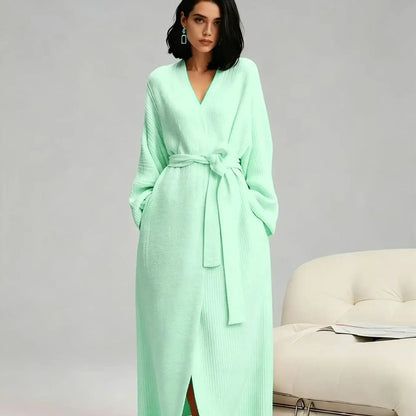Long Double-Sided Fleece Lounge Robe - original gallery 9