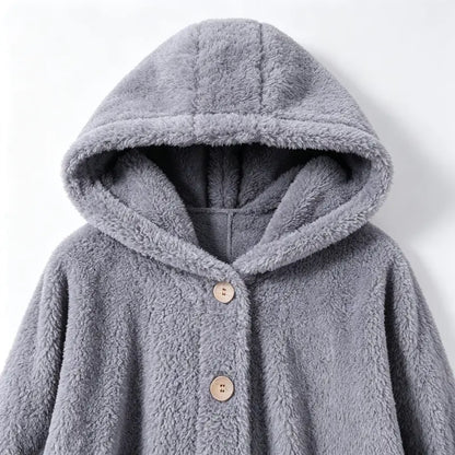 Plush Button-Front Winter Coat - original gallery 6