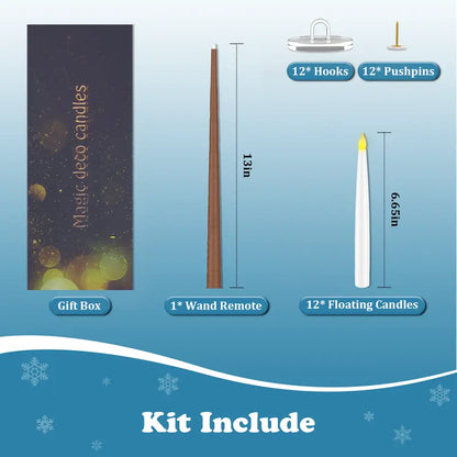 Floating LED Candles with Magic Wand Remote — 12 Pack - original gallery 8