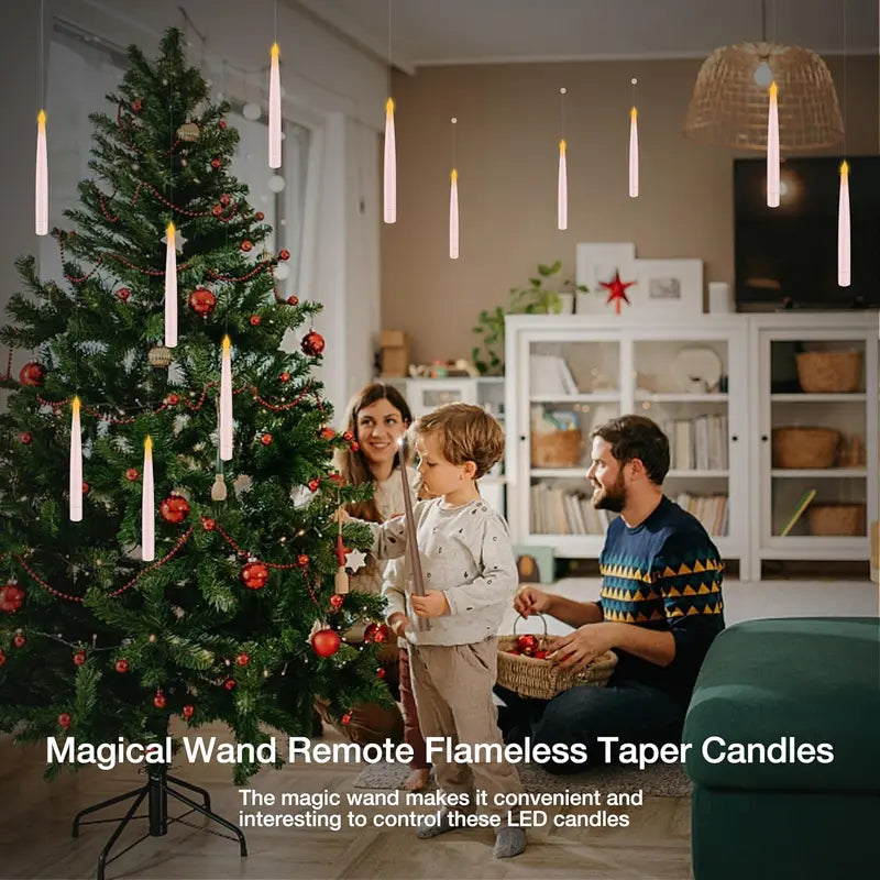 Floating LED Candles with Magic Wand Remote — 12 Pack - original gallery 4