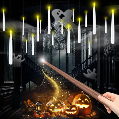 Floating LED Candles with Magic Wand Remote — 12 Pack - original gallery 1