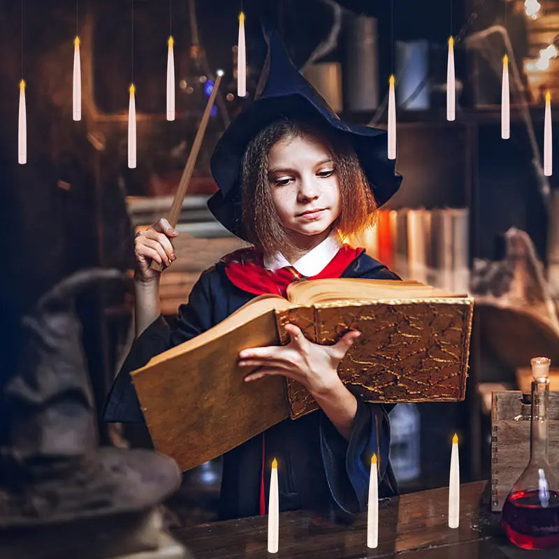 Floating LED Candles with Magic Wand Remote — 12 Pack - original gallery 6