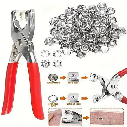 100-Piece Metal Snap Fastener Kit with Hand Pliers - original gallery 3