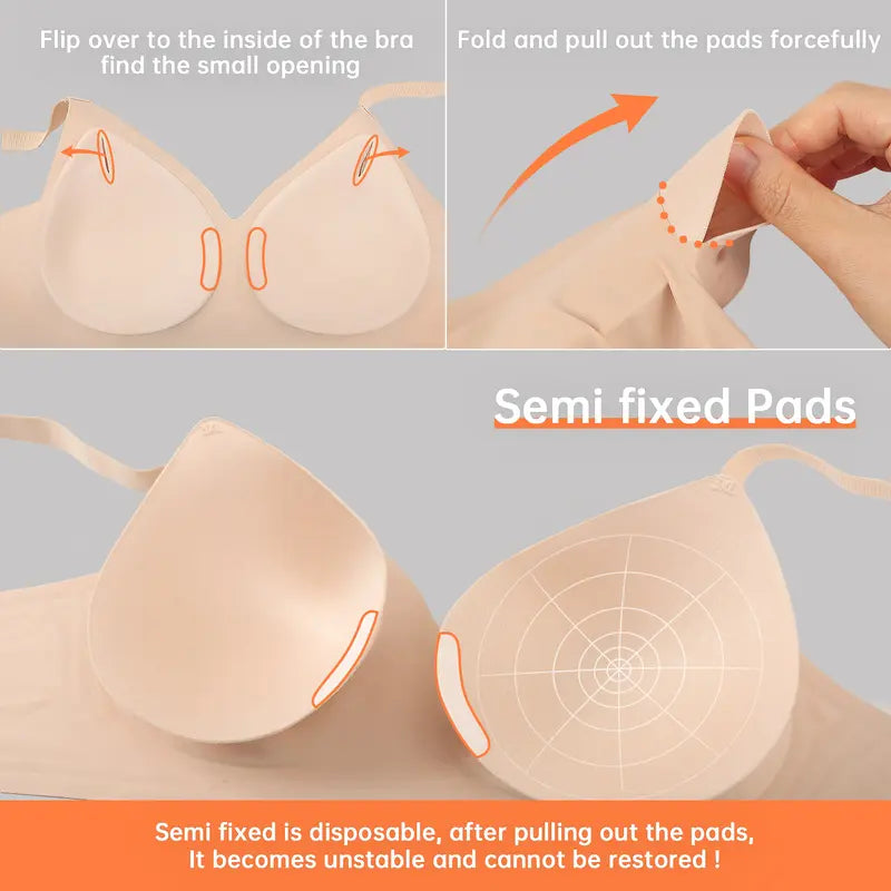 Wireless Deep-V Polka Dot Bra with Adjustable Straps - original gallery 8