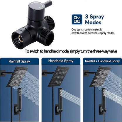 6-Inch Square Rainfall and Handheld Shower Kit — detail view 3
