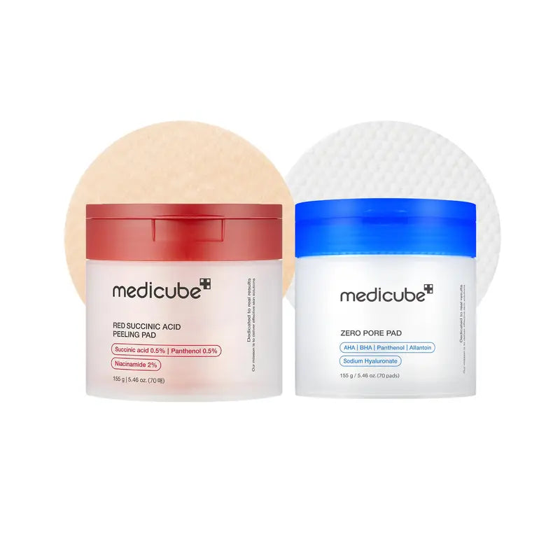 Red & Blue Dual-Sided Toner Pad Duo - Red & Blue for Pore & Use After Spot