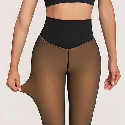 Fleece-Lined Closed-Foot Winter Tights - original gallery 5