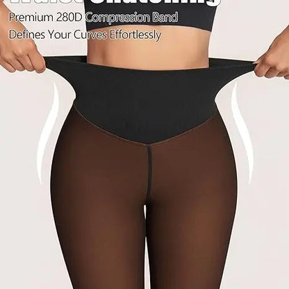 Fleece-Lined Closed-Foot Winter Tights - original gallery 4