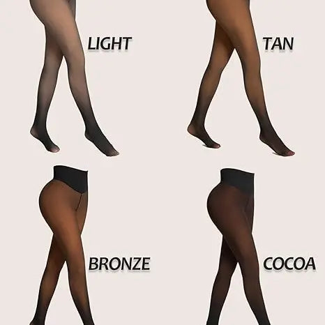 Fleece-Lined Closed-Foot Winter Tights - original gallery 2
