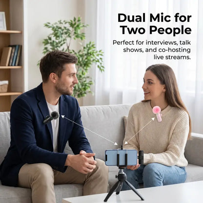 Dual Wireless Lavalier Microphones — Black - original gallery 4
