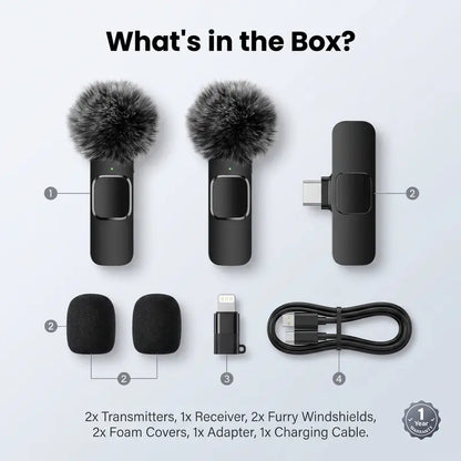 Dual Wireless Lavalier Microphones — Black - original gallery 8