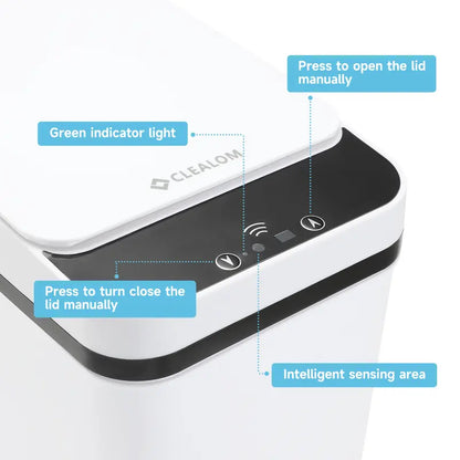 CLEALOM Touchless Motion-Sensor Trash Cans, Two-Pack — detail view 4
