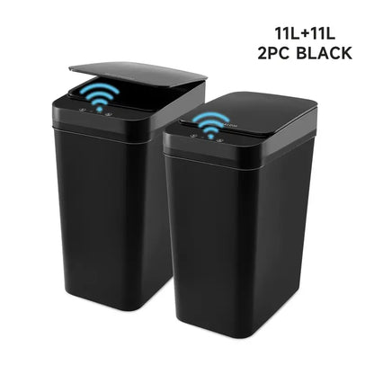 CLEALOM Touchless Motion-Sensor Trash Cans, Two-Pack — detail view 1