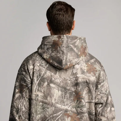 Oversized Camo Fleece Hoodie with Double-Lined Hood - original gallery 5