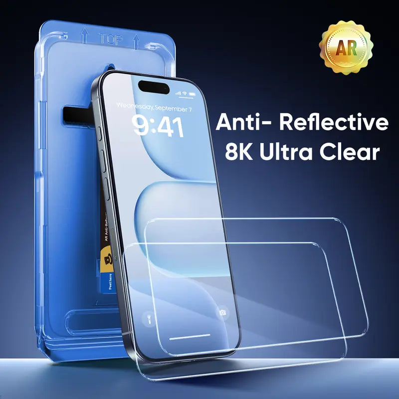 Tempered-Glass Phone Screen Protectors — 4-Pack - Anti- Reflective 8K Ultra Clear