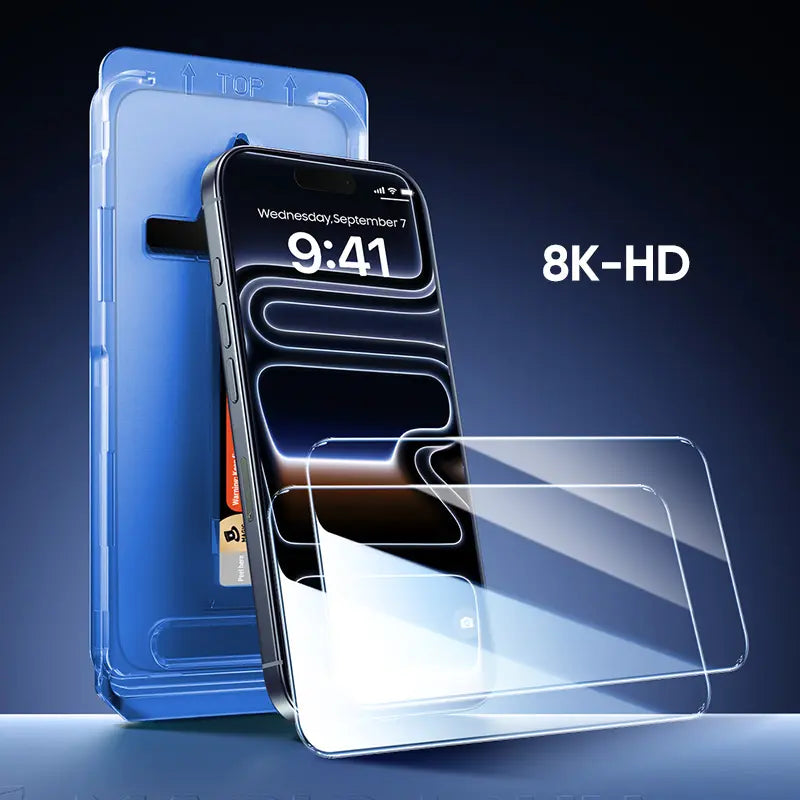 Tempered-Glass Phone Screen Protectors — 4-Pack - 8K Ultra Clear