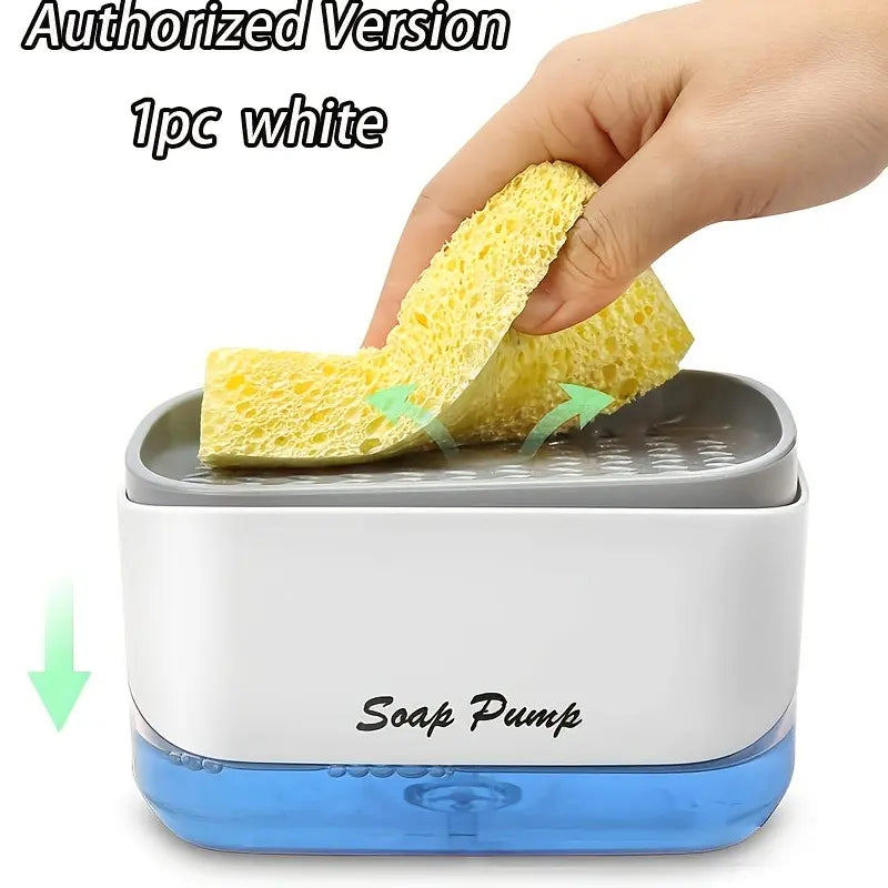 Pump Soap Dispenser with Sponge Holder — detail view 1
