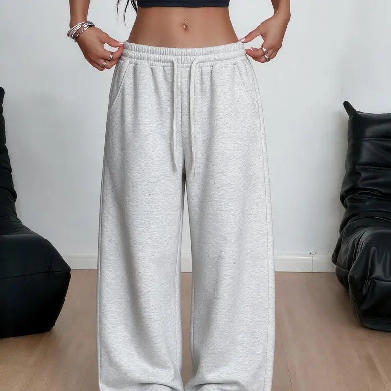 Cotton-Blend Wide-Leg Drawstring Pants — 2-Pack - original gallery 2