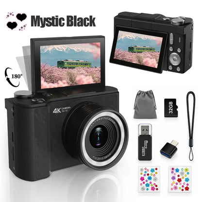 Flip-Screen Pocket Digital Camera — Mystic Black - Mystic Black