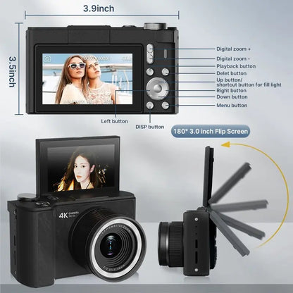 Flip-Screen Pocket Digital Camera — Mystic Black - original gallery 4