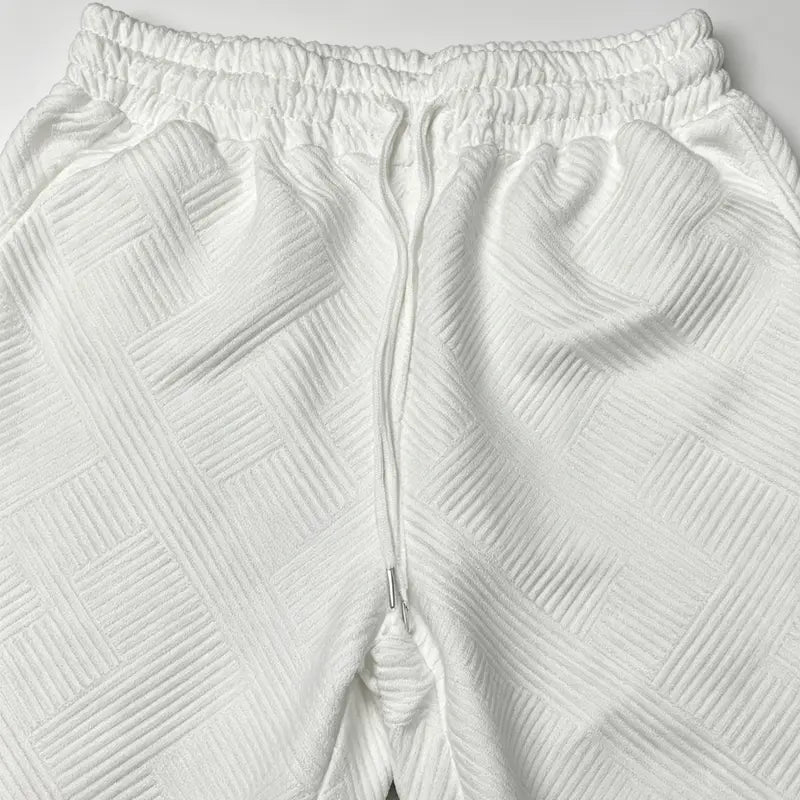 Textured Fleece Hoodie and Sweatpants Set - original gallery 4
