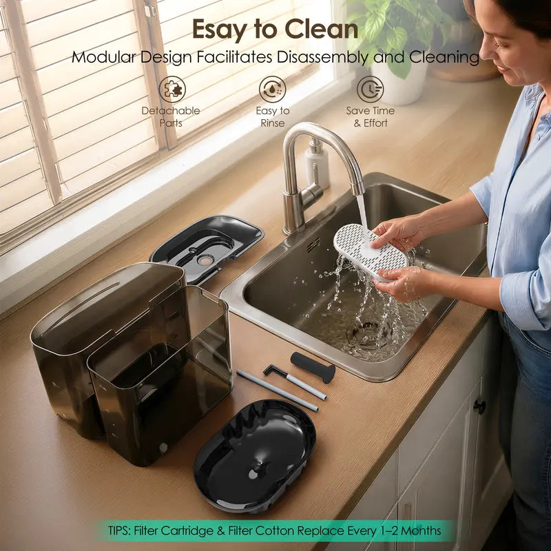 11L Large-Dog Water Fountain — Black - original gallery 6
