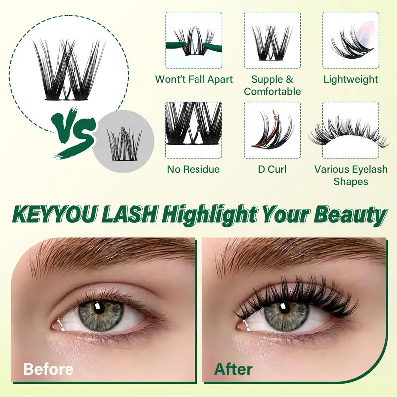 Flora D-Curl DIY Cluster Lashes - original gallery 4