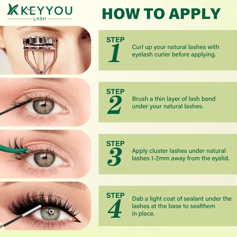 Flora D-Curl DIY Cluster Lashes - original gallery 8