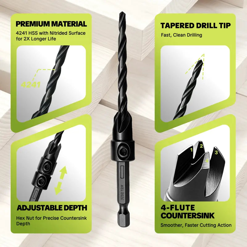 SEESE 15-Piece Countersink Drill Bit Set — source product view 2
