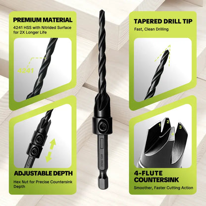 SEESE 15-Piece Countersink Drill Bit Set — source product view 2