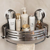 Single Suction-Mount Bathroom Corner Shelf