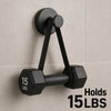 Black Adhesive Wall Hooks, Three-Piece Set