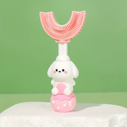 Dog-Handle U-Shaped Children's Toothbrush — detail view 1
