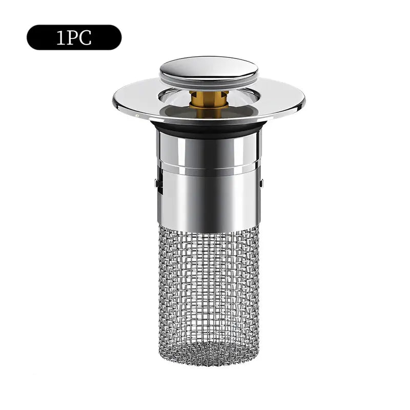 Pop-Up Sink Drain Stopper with Filter Basket — product view