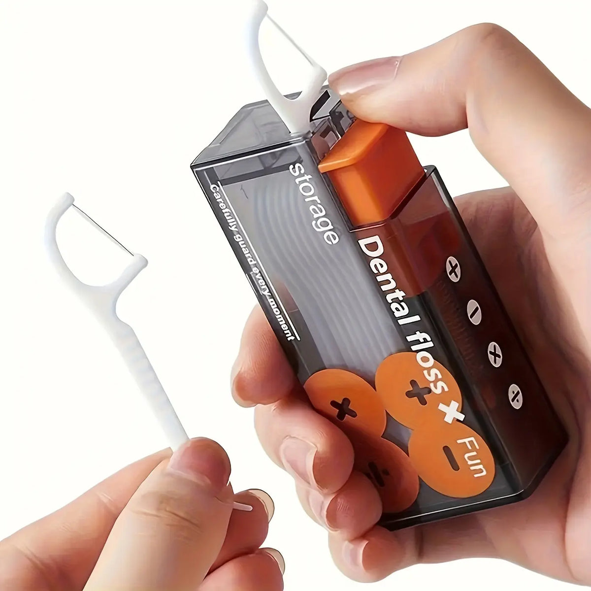 Portable Pop-Up Floss Pick Dispenser Case — detail view 2