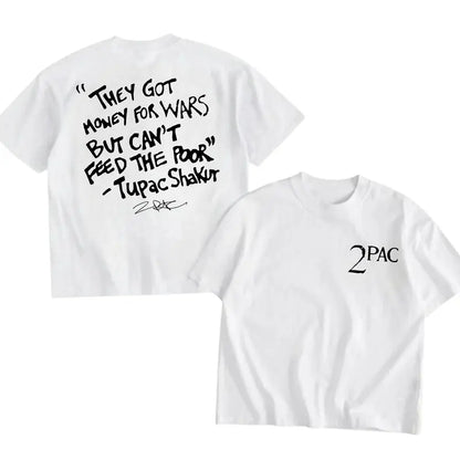 White graphic tee