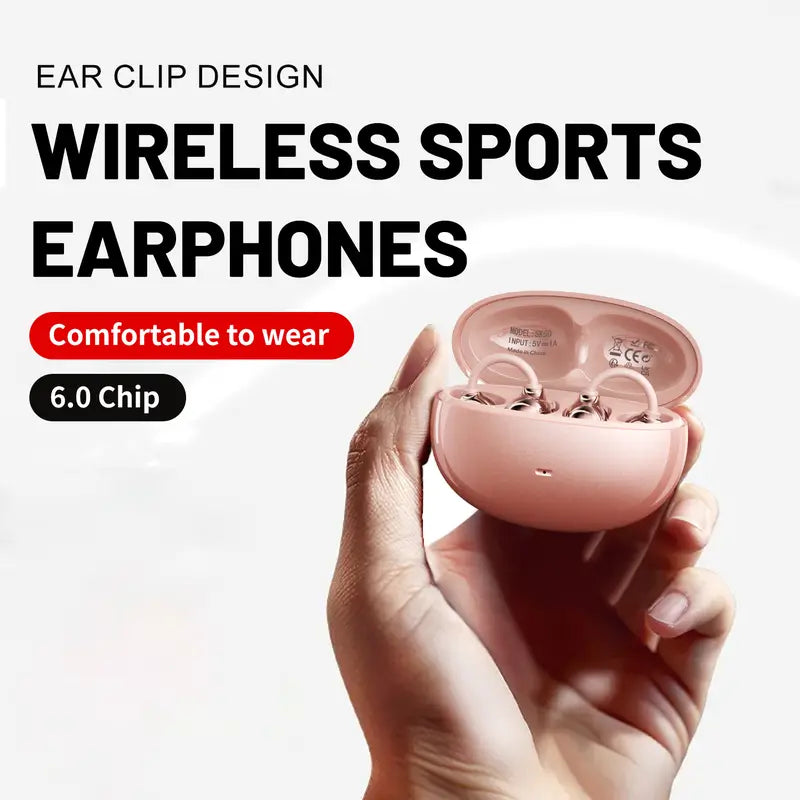 Rose Gold Open-Ear Clip Wireless Earbuds - original gallery 2