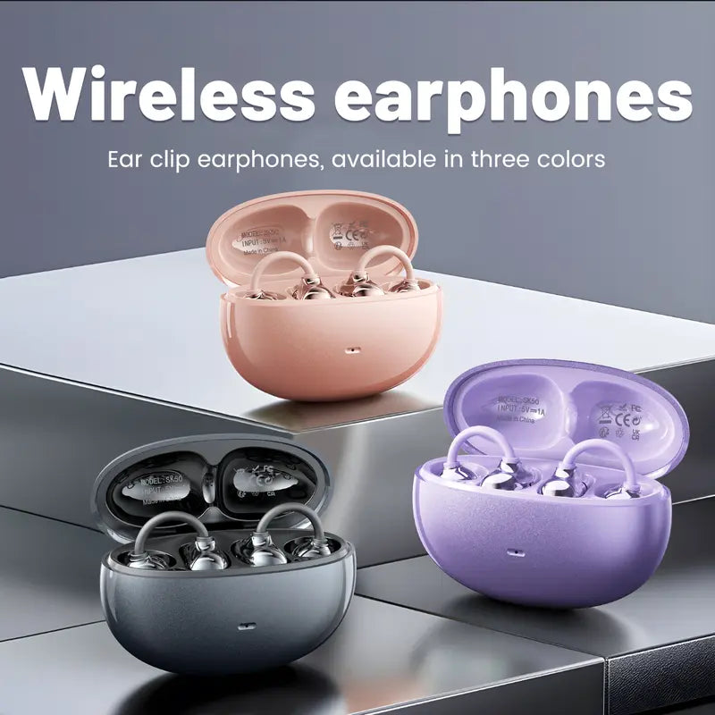 Rose Gold Open-Ear Clip Wireless Earbuds - original gallery 6