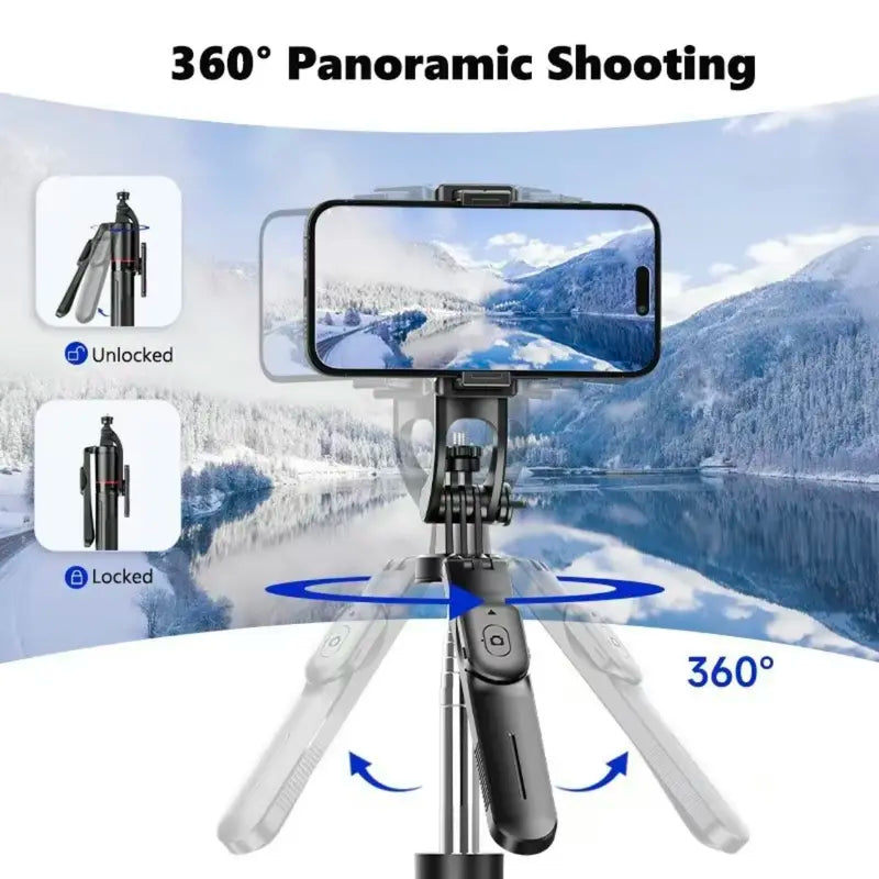 Adjustable Phone & Camera Tripod with Wireless Remote - original gallery 7