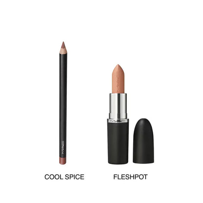 Nude Lip Pencil & Satin Lipstick Duo — Cool Spice + Fleshpot - Cool Spice + Fleshpot